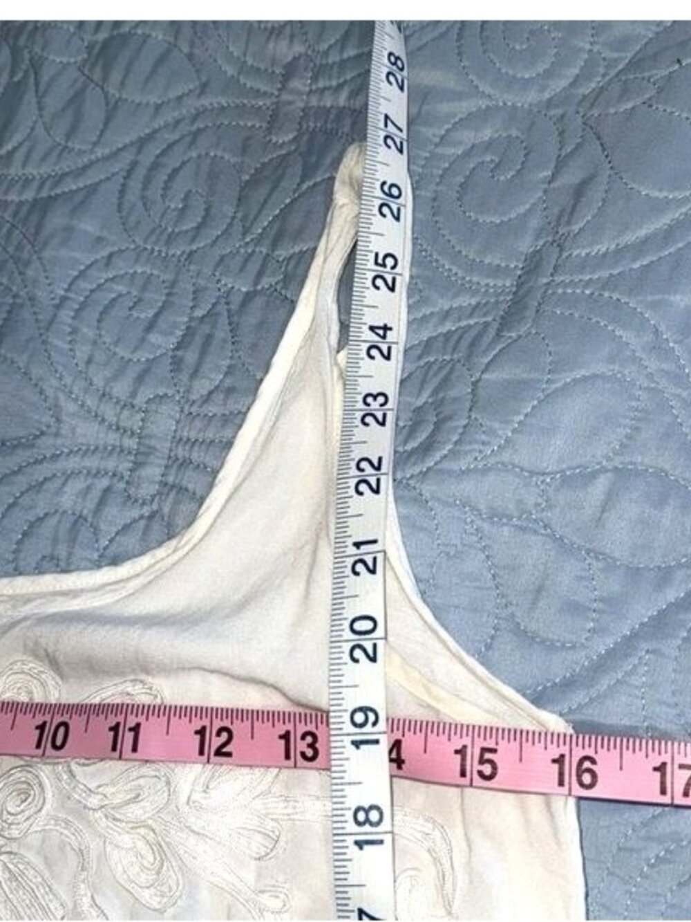 Free People Embroidered White Rayon Tank Top XS - Picture 7 of 7